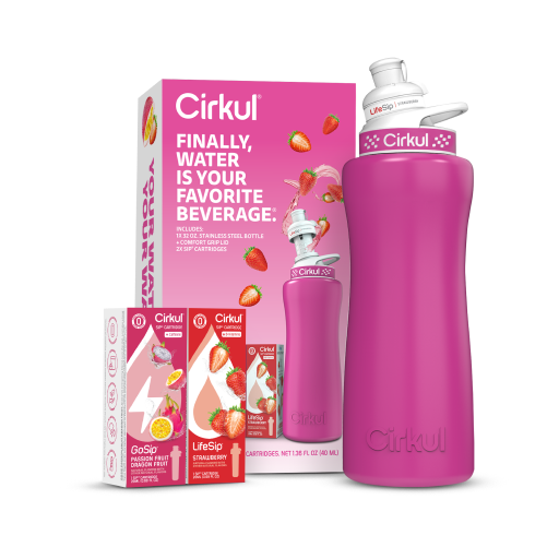32oz. Hot Pink Stainless Steel Bottle Starter Kit F2